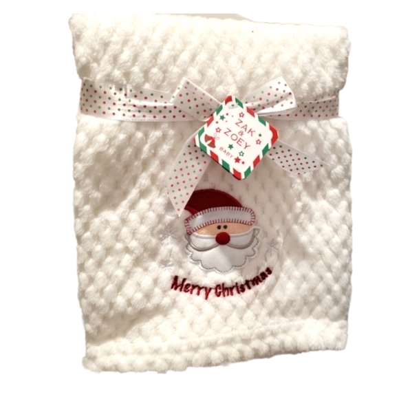 Zak & Zoey Merry Christmas Santa Baby Blanket 30" x 40" - Picture 4 of 7